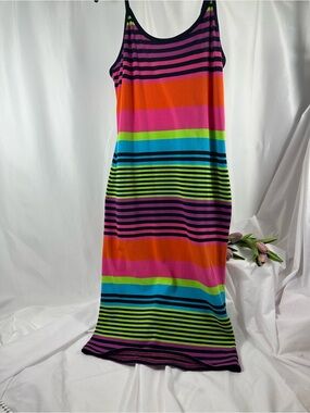 New without tag Maxi dress multicolored stripes from Derek size large never worn